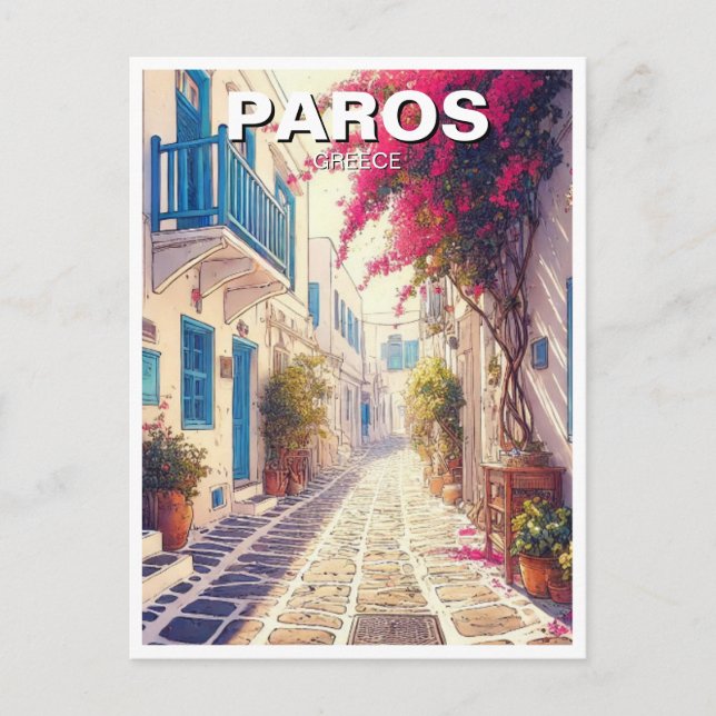 Carte Postale Paros Grèce Iles Voyages (Devant)