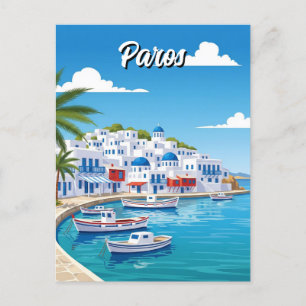 Carte Postale Paros Grèce Island Travel