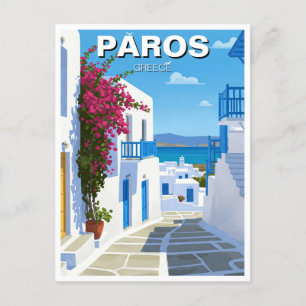 Carte Postale Paros Grèce Island Travel