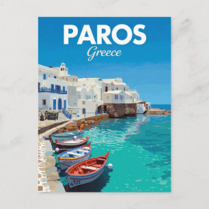 Carte Postale Paros Naoussa Port Grec Cyclades