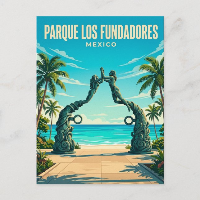 Carte Postale Parque Los Fundadores Mexique (Devant)