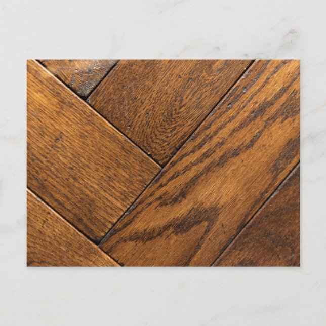 Carte Postale Parquet Brown en bois (Devant)
