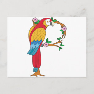 Carte Postale Parrot d'alphabet animal