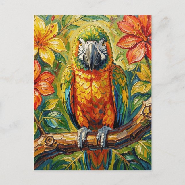 Carte Postale Parrot Themed Keeping in Touch  (Devant)