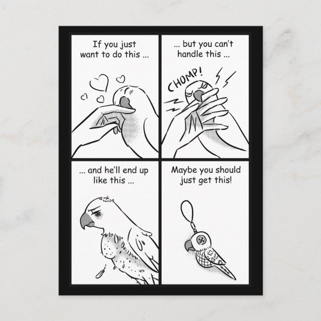 Carte Postale Parrots do bite (Devant)