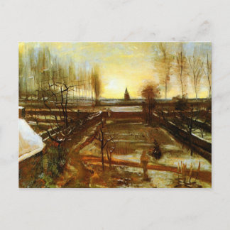 Carte Postale Parsonage Garden in Snow (F67) Van Gogh Art