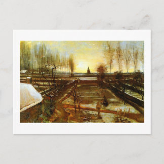 Carte Postale Parsonage Garden in Snow (F67) Van Gogh Art