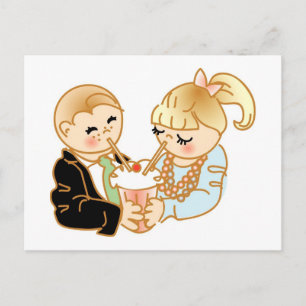 Carte Postale Partage de glace romantique