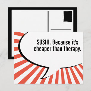 Carte Postale partager les sushis