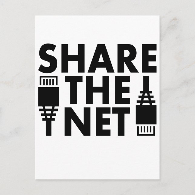 Carte Postale Partagez le Net (Devant)