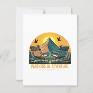 Carte Postale Partenaires d'Aventure   Camping Rétro en Montagne