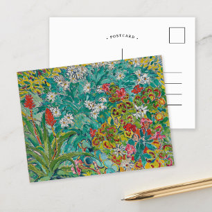 Carte Postale Parterre de fleurs Louis Valtat