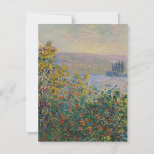 Carte Postale Parterres de fleurs à Vétheuil Monet