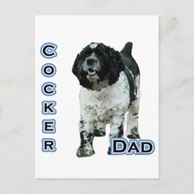 Carte Postale Parti Cocker Spaniel Papa 4 (Devant)