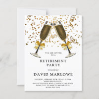 Parti de la retraite Champagne Parties scintillant