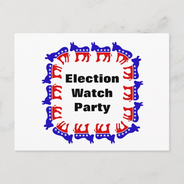 Carte Postale Parti démocrate de surveillance des élections (Devant)