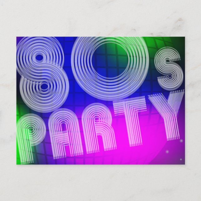 Carte Postale Parti des années 80 (Devant)