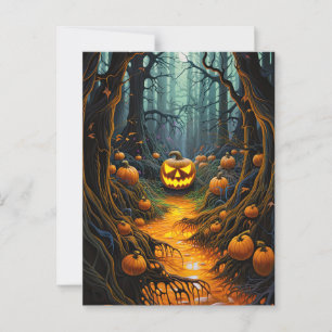Carte Postale Parti d'Halloween du Citrouille déplaisant Jack-o'