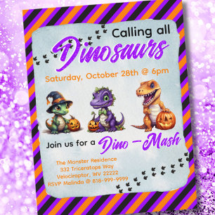 Carte Postale Parti Dino-Mash d'Halloween
