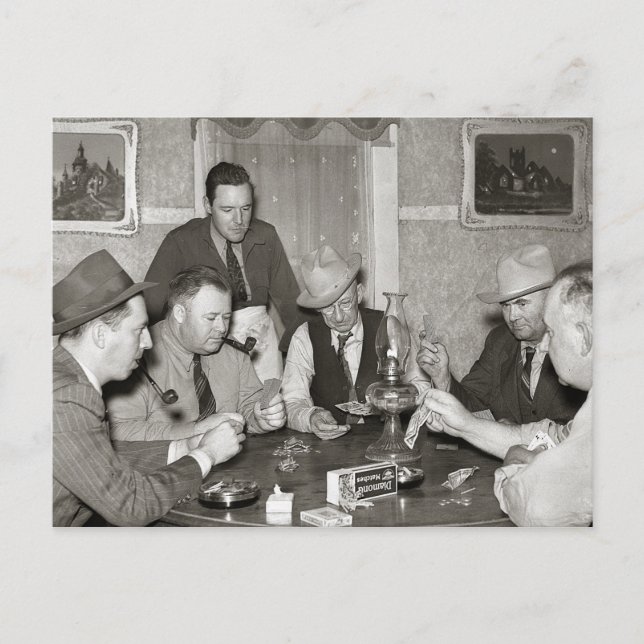 Carte Postale Partie de poker, 1939 (Devant)