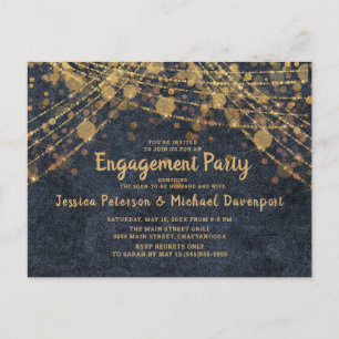 Carte Postale Partie d'engagement de la Marine Blue Gold String