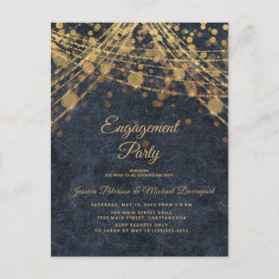 Carte Postale Partie d'engagement de la Marine Blue Gold String