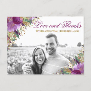 Carte Postale Parties scintillant Amethyst Purple Photo Merci Po