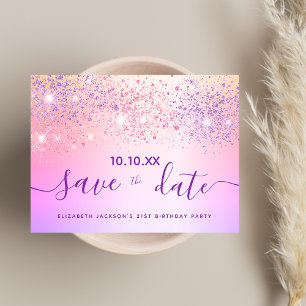 Carte Postale Parties scintillant arc-en-ciel fête anniversaire