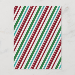 Carte Postale Parties scintillant Candy Stripes
