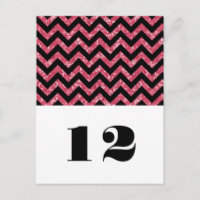 Carte postale Parties scintillant Chevron rose