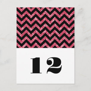 Carte postale Parties scintillant Chevron rose