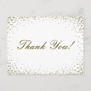 Carte postale parties scintillant Confetti Merci