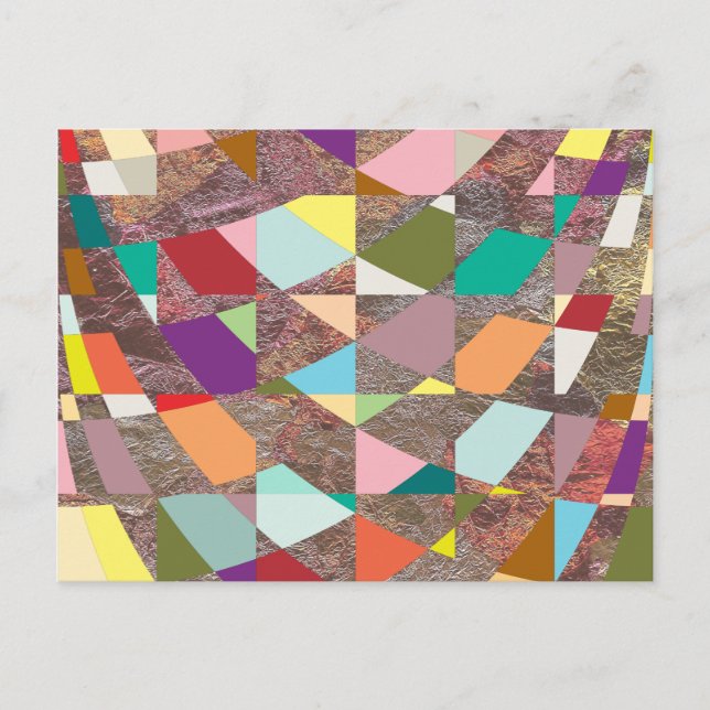 Carte Postale Parties scintillant de couleurs Abstraites (Devant)