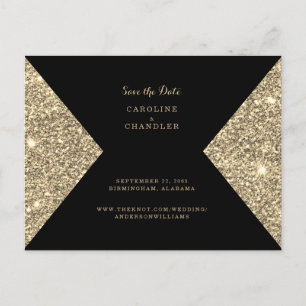 Carte Postale Parties scintillant d'or image & Black Glam Enregi