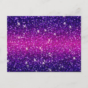 Carte Postale Parties scintillant Étincelles Purple Pink Texture