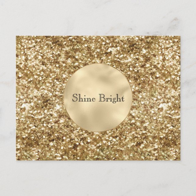 Carte Postale Parties scintillant Gold Confetti (Devant)