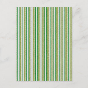 Carte Postale Parties scintillant Green Stripes