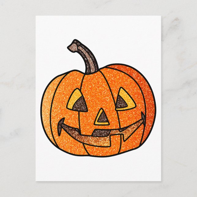 Carte Postale Parties scintillant Jack O'Lantern (Devant)