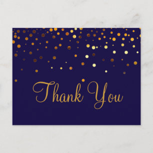 Carte Postale Parties scintillant Or Bleu tendance à bas prix M