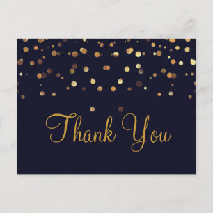 Carte Postale Parties scintillant Or Bleu tendance à bas prix M