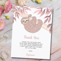Parties scintillant or rose mignonne Merci Baby sh