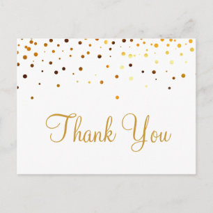 Carte Postale Parties scintillant or tendance à bas prix Merci b