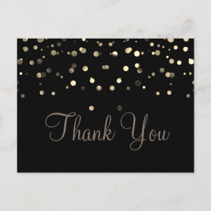 Carte Postale Parties scintillant Or tendance à bas prix Merci n