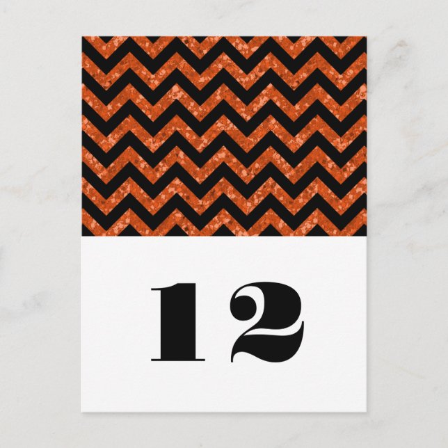 Carte postale Parties scintillant Orange Chevron (Devant)