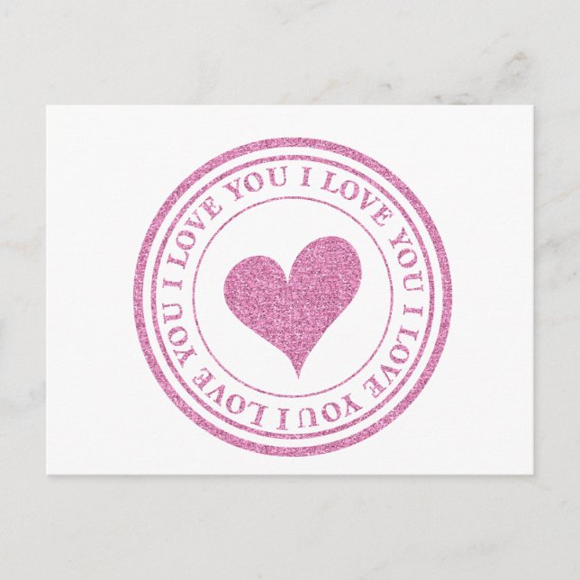 Carte Postale Parties scintillant Peach Faux (Devant)