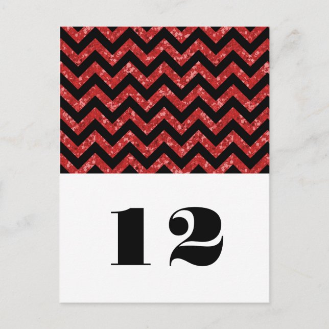 Carte postale Parties scintillant Red Chevron (Devant)