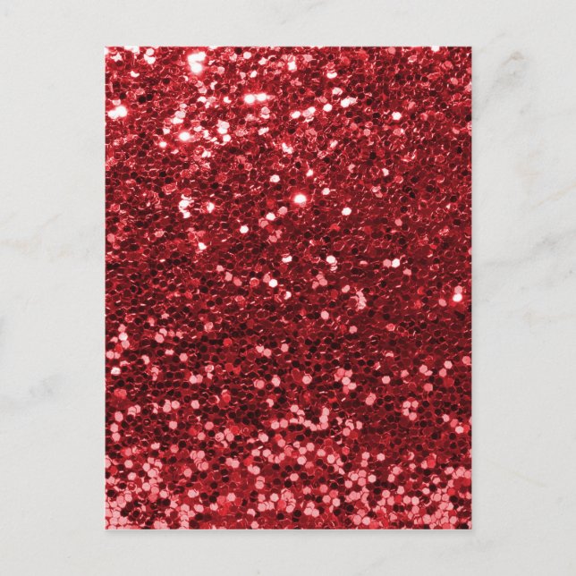 Carte Postale Parties scintillant Red Faux (Devant)