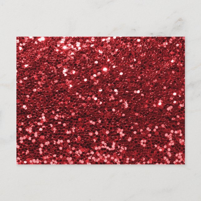 Carte Postale Parties scintillant Red Faux (Devant)