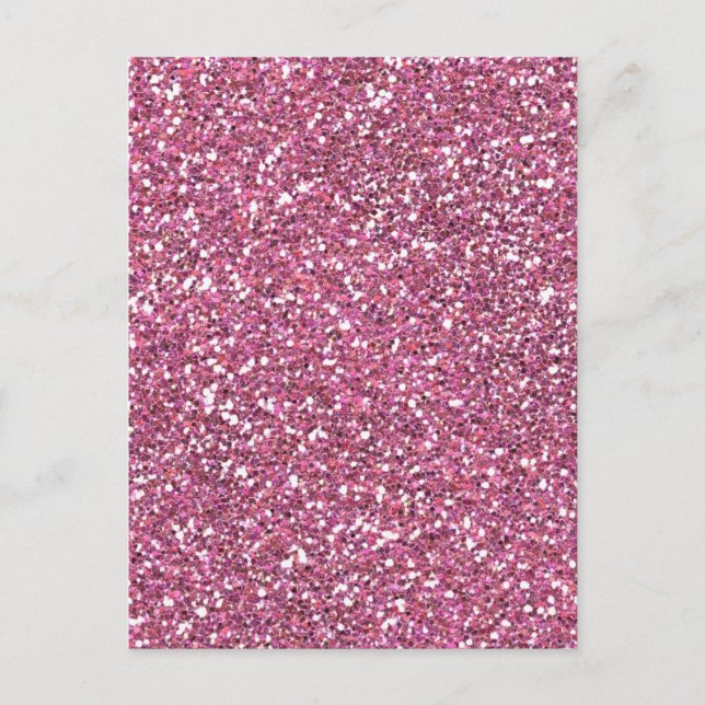 Carte Postale Parties scintillant rose brillant (Devant)