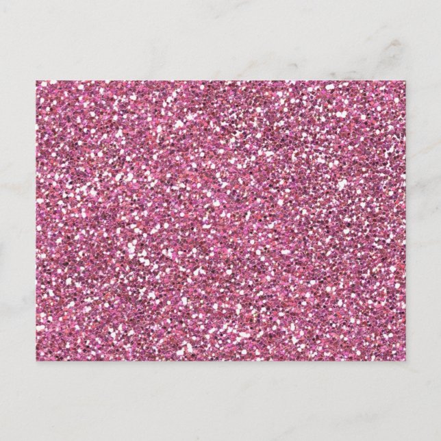 Carte Postale Parties scintillant rose brillant (Devant)